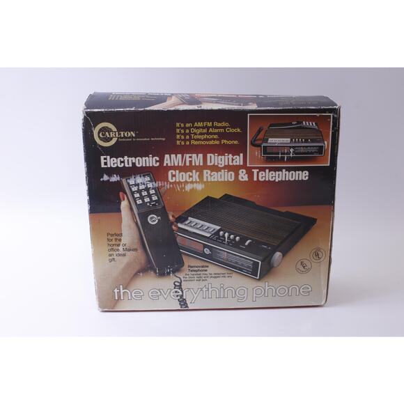 Carlton, Electronic AM/FM Digital Clock Radio & Telephone, ~ 241111-DIM M-11-01